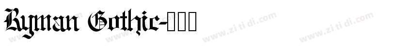 Ryman Gothic字体转换
